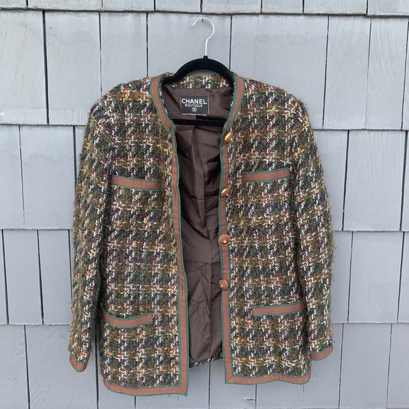 Vintage 80s Chanel Boutique luxury tweed jacket - Picture 8 of 9